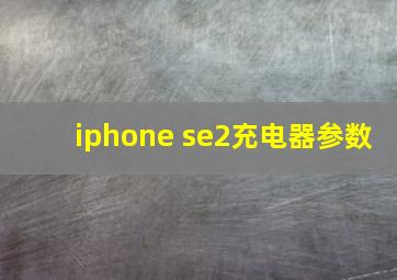 iphone se2充电器参数